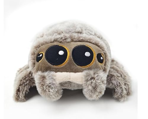 VOSSOT Niedliches Spinnen Kuscheltier 20 cm, Halloween Cartoon Spinne Plüschtier, Realistische Plüschspinne mit großen Augen, Grau Spinne Stofftier Wurfkissen Geschenk Kinder Erwachsene Gruselige Deko VOSSOT Niedliches Spinnen Kuscheltier 20 cm, Halloween Cartoon Spinne Plüschtier, Realistische Plüschspinne mit großen Augen, Grau Spinne Stofftier Wurfkissen Geschenk Kinder Erwachsene Gruselige Deko von VOSSOT