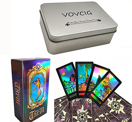 Tarotkarten-Deck, Englisch, Spanisch, zweisprachige Tarotkarten, Tarotkarten mit englischem Leitfaden, exquisite und praktische Geschenkboxen von VOVCIG