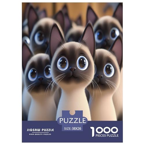 Siamese Kätzchen Puzzles 1000 Teile Schwer Puzzle Spielzeug Pädagogisches Spiel Impossible Herausforderung Spielzeug Für Erwachsene Und Kinder Ab 14 Jahren 38x26cm/1000pcs Siamese Kätzchen Puzzles 1000 Teile Schwer Puzzle Spielzeug Pädagogisches Spiel Impossible Herausforderung Spielzeug Für Erwachsene Und Kinder Ab 14 Jahren 38x26cm/1000pcs von VOXAVQRAN