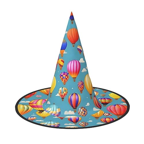 VPPUR Heißluftballon-Druck, Zaubererhut, Erwachsene, Karneval, Halloween, Party-Accessoire, Mottopartys, Cosplay von VPPUR