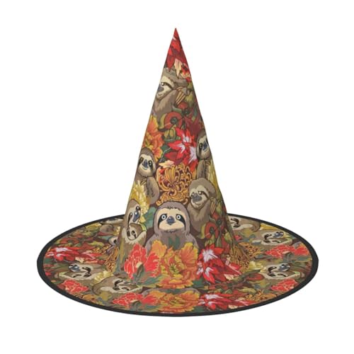 VPPUR Lustige Faultiere Druck Zauberer Hut Erwachsene Karneval Halloween Hut Party Zubehör Mottopartys Cosplay VPPUR Lustige Faultiere Druck Zauberer Hut Erwachsene Karneval Halloween Hut Party Zubehör Mottopartys Cosplay von VPPUR