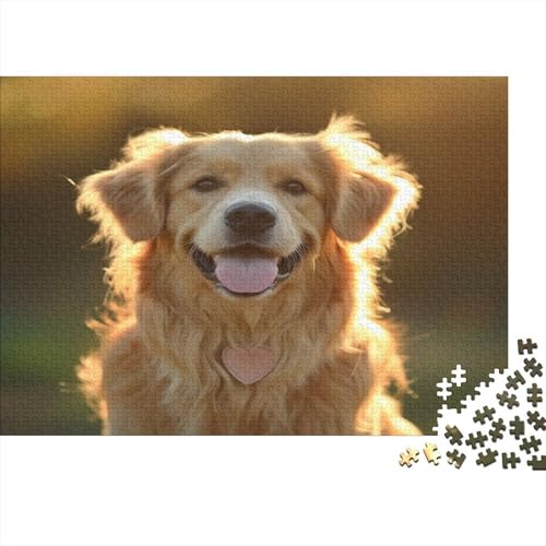 Golden Retriever Puzzle 1000 Teile Für Erwachsene Und Kinder Ab 14 Jahrenfür Stressabbauer Puzzlespiel Erwachsenen Puzzlespiel Puzzel 1000pcs (75x50cm) von VPUZILMER