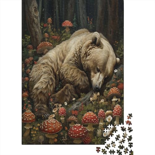 Brown Bär Puzzle 1000 Teile,für Erwachsene, Impossible Puzzle,farbenfrohes Legespiel,GesKükenlichkeitsspiel Für Die Ganze Familie,Erwachsenenpuzzle Puzzel 1000pcs (75x50cm) von VRBNASYTR