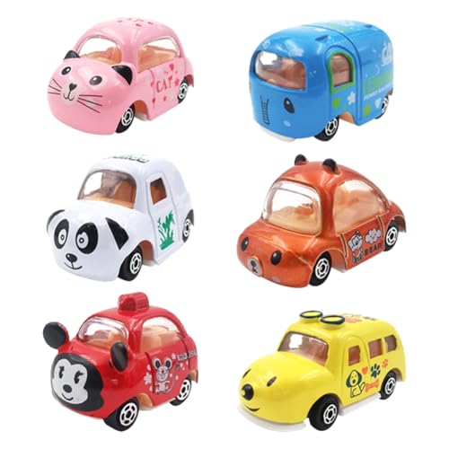 Baby Auto Spielzeug, 6 Stück Mini Kleine AutoSpielzeug, Legierung Fahrzeugmodell, Baby Tier Rennwagen, Geschenk für Baby Kinder Jungen Mädchen, Lehrreiches Spielzeug, Auto für Kinder ab 1 Jahr von VRMSTOY