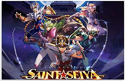 1000 Teile Anime Saint Seiya Puzzle Dekompressionsspiel für Erwachsene Puzzle Studentenspielzeug für Kinder Weihnachtsgeburtstagsgeschenke 70x50CM von VRYOP