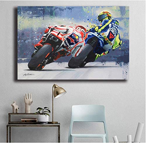 1000 Teile Puzzle Spielzeug Zusammenbau Bild Valentino Rossi (Valentino Rossi) Motorrad Funktioniert Spiele Für Erwachsene Kinder Lernspielzeug 70x50CM von VRYOP