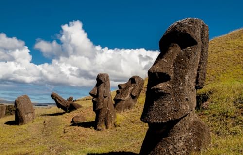 1000-teiliges Puzzle, pädagogisches Puzzlespielzeug für Kleinkinder, Jungen und Mädchen, Statue, Chile, Rapa NUI, 38 x 26 cm von VRYOP