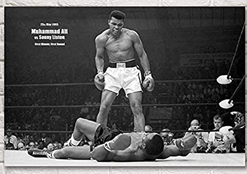 1000-teiliges Puzzle Muhammad Ali Boxer Boxplakat Erwachsene Kinder Spielzeug Lernspiel 38x26CM von VRYOP