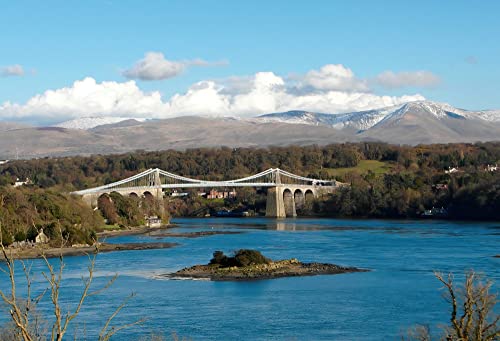 1000-teiliges Puzzle für Erwachsene, Menai Bridge, Anglesey, Wales, Puzzle, Lernspiele, Puzzle-Sets für die Familie, 38 x 26 cm von VRYOP