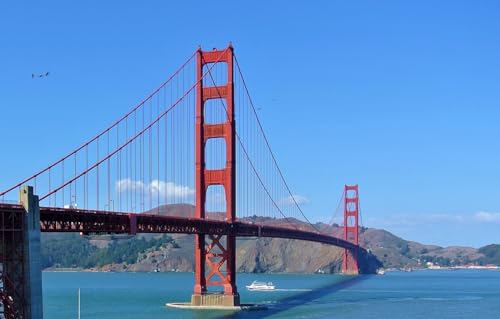 1000-teiliges Puzzle für Erwachsene, Puzzle 1000 Teile, Puzzle für Erwachsene, Geschenke, San Francisco, Golden Gate, 70 x 100 cm von VRYOP