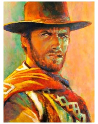 Clint Eastwood Filmplakat Puzzle 1000 Teile Puzzle für Erwachsene Kinder Lernspiel HF117MW 52x38CM von VRYOP