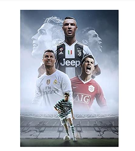 Cristiano Ronaldo Poster Poster Puzzle 1000 Teile Puzzle Lernspiel für Erwachsene und Kinder Familiendekompressionsspielzeug Geschenk Yt113Zu 38x26CM von VRYOP