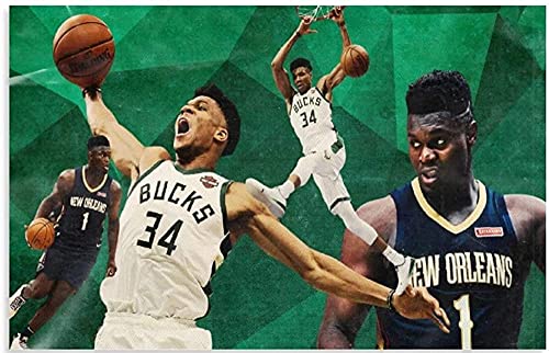 Jigs Puzzle 1000 Teile Giannis Antetokounmpo Poster Papierspielzeug Erwachsene Kompression 52x38CM von VRYOP