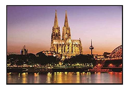 Kölner Dom Puzzle 2000 Puzzleteile Geeignet für Erwachsene Kinder Familien Stressabbau Puzzlespiele 70x100CM von VRYOP