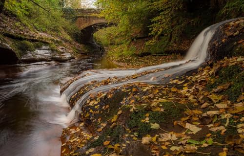 Personalisiertes Fotopuzzle, individuelles Puzzle, 1000 Teile, Holzpuzzle, personalisiertes Geschenk, England, Wasserfall, Cumbria, 38 x 26 cm von VRYOP