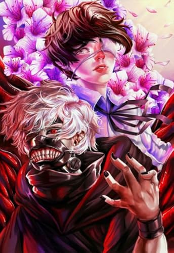 Puzzle 1000 Teile, Japanisches Anime-Poster „Tokyo Ken Kaneki“, lustiges Puzzle für Erwachsene, Spielzeug Gq273Zy, 50 x 70 cm von VRYOP