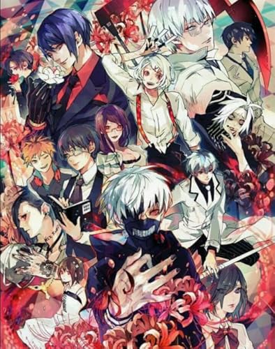 Puzzle 1000 Teile, Japanisches Anime-Poster „Tokyo Ken Kaneki“, lustiges Puzzle für Erwachsene, Spielzeug Gq276Zy, 50 x 70 cm von VRYOP