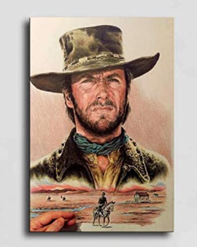 Puzzle 1000 Teile Clint Eastwood Poster Holz Spielzeug für Erwachsene Dekompressionsspiel 38x26CM von VRYOP