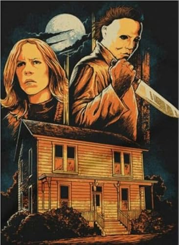 Puzzle 1000 Teile Halloween Thriller Horrorfilmplakat Spielzeug für Erwachsene Dekompressionsspiel Qp141Ws 38x26CM von VRYOP