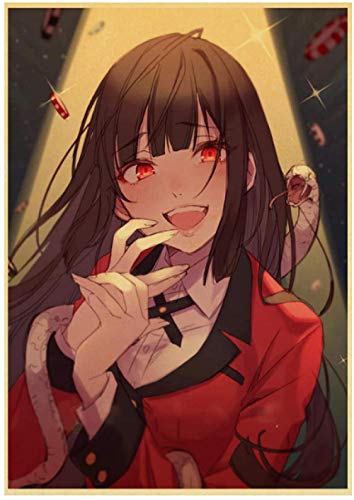 Puzzle 1000 Teile Kakegurui Anime Retro Poster Art für Erwachsene Kinder Spiele Lernspielzeug 70x50CM von VRYOP