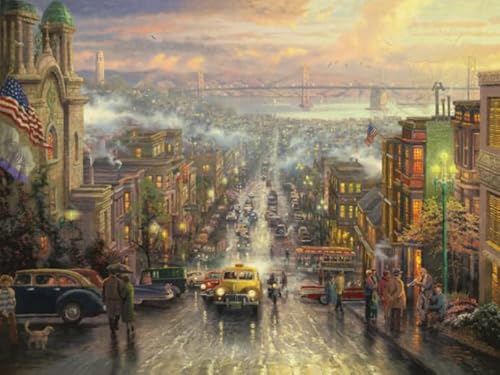 Puzzle 1000 Teile Kinkade Malerische Häuser Wandkunst Poster Holz Spielzeug für Erwachsene Dekompressionsspiel Gq336Zy 50x70CM von VRYOP