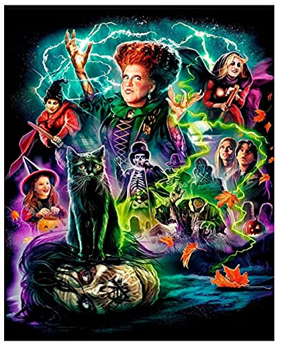 Puzzle 1000 Teile Zusammenbauen Hocus Pocus Filmplakat Spiele für Erwachsene Lernspielzeug Klassisches Spiel Puzzle 38x26CM von VRYOP