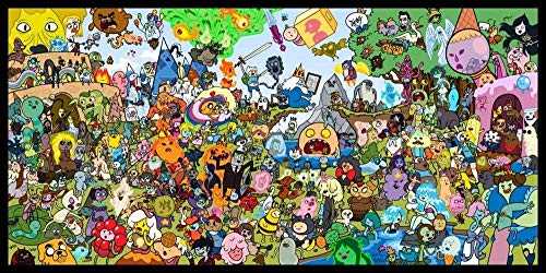 Puzzle 1000 Teile für Erwachsene Adventure Time, pädagogisches, intellektuelles, entspannendes Spielzeug, lustiges Familienspiel für Kinder und Erwachsene, 70 x 50 cm von VRYOP