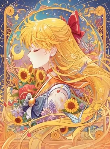 Puzzle 2000 Teile, klassischer Anime-Charakter Tsukino.Usagi Moon Poster, Puzzle, Stressabbau-Spiel für zu Hause, Bq99Cz, 70 x 100 cm von VRYOP