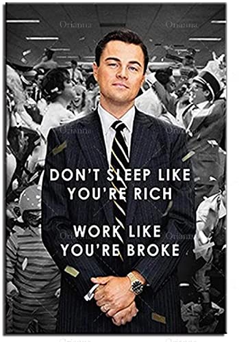 Puzzle 2000 Teile Der Wolf der Wall Street Leonardo Dicaprio Motivationszitat Poster Für PapierErwachsenenspielzeug Dekompressionsspiel 70x100CM von VRYOP