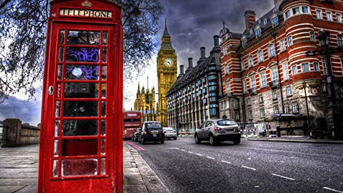 Puzzle-Spiele „London Street View“, 1000 Teile, für Erwachsene, Spiele für Erwachsene, Jugendliche und Kinder, 70 x 50 cm von VRYOP