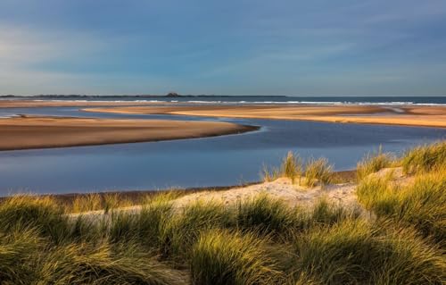 Puzzle für Erwachsene, 1000 Teile, Landschaftspuzzle für Erwachsene, Geschenke, England, Budle Bay, Landschaften, 70 x 100 cm von VRYOP