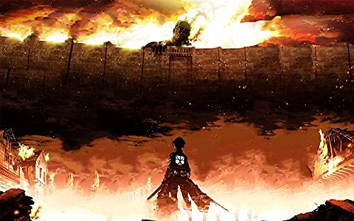 Puzzle für Erwachsene 1000 Teile Anime Attack On Titan Puzzles für Kinder Lernspielzeug Denkspiel Geschenk Teenager DIY Home Entertainment Spielzeug 52x38CM von VRYOP