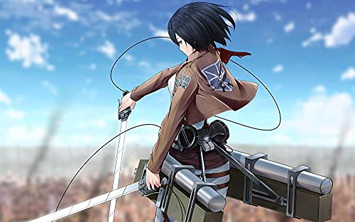 Puzzle für Erwachsene 1000 Teile Anime Attack On Titan Puzzles für Kinder Lernspielzeug Denkspiel Geschenk Teenager DIY Home Entertainment Spielzeug 52x38CM von VRYOP