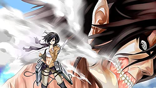 Puzzle für Erwachsene 1000 Teile Anime Attack On Titan Puzzles für Kinder Lernspielzeug Denkspiel Geschenk Teenager DIY Home Entertainment Spielzeug 70x50CM von VRYOP