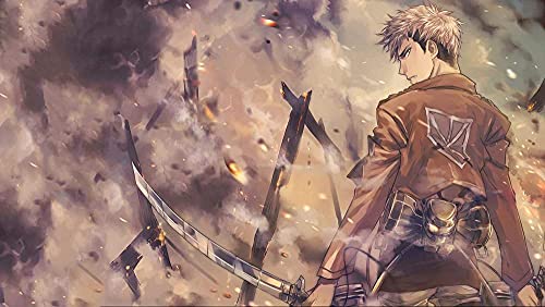 Puzzle für Erwachsene 1000 Teile Anime Attack On Titan Puzzles für Kinder Lernspielzeug Denkspiel Geschenk Teenager DIY Home Entertainment Spielzeug 70x50CM von VRYOP