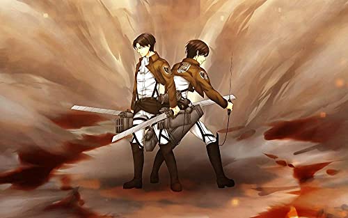 Puzzle für Erwachsene 1000 Teile Anime Attack On Titan Puzzles für Kinder Lernspielzeug Denkspiel Geschenk Teenager DIY Home Entertainment Spielzeug 70x50CM von VRYOP