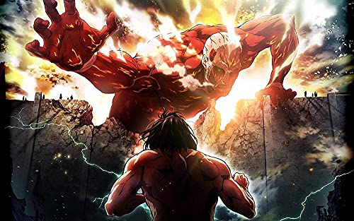 Puzzle für Erwachsene 1000 Teile Anime Attack On Titan Puzzles für Kinder Lernspielzeug Denkspiel Geschenk Teenager DIY Home Entertainment Spielzeug 70x50CM von VRYOP