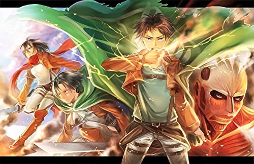 Puzzle für Erwachsene 1000 Teile Anime Attack On Titan Puzzles für Kinder Lernspielzeug Denkspiel Geschenk für Teenager DIY Home Entertainment Spielzeug 38x26CM von VRYOP