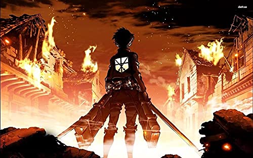 Puzzle für Erwachsene 1000 Teile Anime Attack On Titan Puzzles für Kinder Lernspielzeug Denkspiel Geschenk für Teenager DIY Home Entertainment Spielzeug 38x26CM von VRYOP