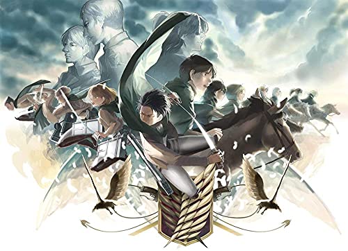 Puzzle für Erwachsene 2000 Teile Anime Attack On Titan Puzzles für Kinder Lernspielzeug Denkspiel Geschenk Teenager DIY Home Entertainment Spielzeug 70x100CM von VRYOP