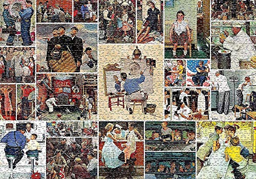 Puzzle für Erwachsene und Kinder – Norman Rockwell Collage Puzzle, schöne Puzzle-Geschenke zum Geburtstag, Familienpuzzle-Kunst (2000 Teile), 70 x 100 cm von VRYOP