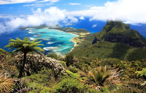 Sammelpuzzle für Erwachsene und Kinder – 1000 Teile, Berge, Ozean, Küste, Insel, Australien, 70 x 100 cm von VRYOP