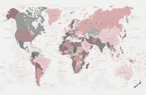 Weltkarte Wandkunst Bilder 2000-teiliges Puzzle Spielzeug für Erwachsene Dekompressionsspiel Xy363Qw 100x70CM von VRYOP