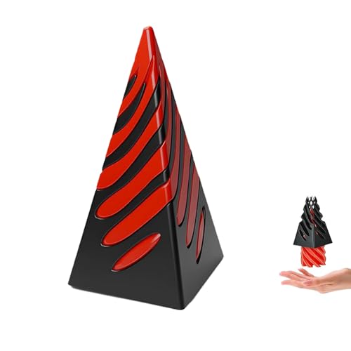 Impossible Pyramid Passthrough, Spiralkegel Zappelspielzeug Stressabbau Spielzeug, 3D-Pyramiden-Skulptur von VSFJZJKJ