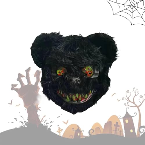 VSFJZJKJ Halloween Horror Bear Mask, Gruselige Halloween Masken, KostüMmasken Mit Blutigem Mund, Erwachsene Und Kinder Rollenspiel FüR Halloween Faschingspartys von VSFJZJKJ