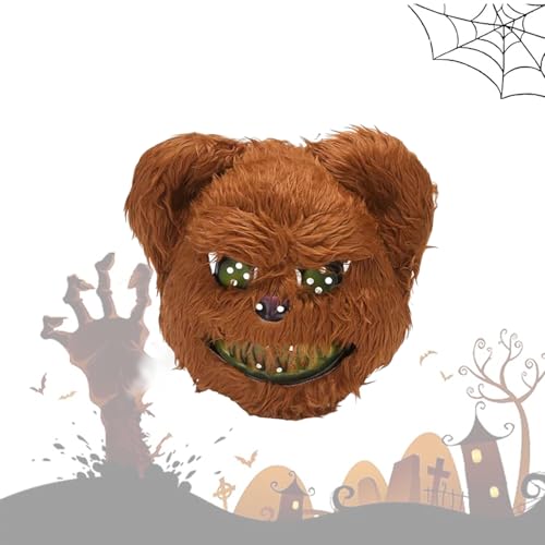 VSFJZJKJ Halloween Horror Bear Mask, Gruselige Halloween Masken, KostüMmasken Mit Blutigem Mund, Erwachsene Und Kinder Rollenspiel FüR Halloween Faschingspartys von VSFJZJKJ