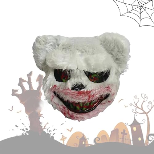 VSFJZJKJ Halloween Horror Bear Mask, Gruselige Halloween Masken, KostüMmasken Mit Blutigem Mund, Erwachsene Und Kinder Rollenspiel FüR Halloween Faschingspartys von VSFJZJKJ