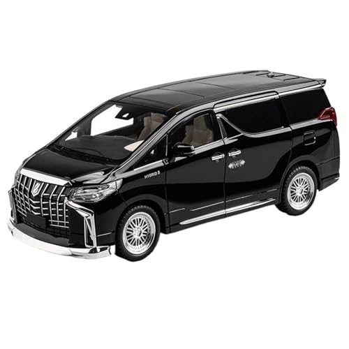 Modellauto im Maßstab 1/18 for Toyota Alphard MPV Legierung Auto Modell druckguss Metall Spielzeug Nutzfahrzeug Auto Modell Simulation Fahrzeug Modell Auto(Black) von VSIKMEY