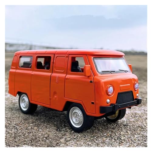 Modellauto im Maßstab 1/18 for UAZ Reisenden Legierung Transport Bus Modell druckguss Metall Stadt Sightseeing Fahrzeug Auto Modell Simulation Fahrzeug(Orange) von VSIKMEY