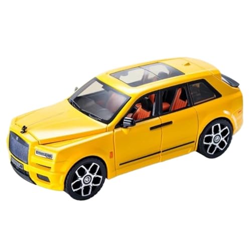 Modellauto im Maßstab 1/20 for Rolls-Royce SUV Cullinan Legierung Luxus Auto Modell druckguss Metall Spielzeug Auto Modell Simulation Sound und Licht Fahrzeug(Yellow) von VSIKMEY